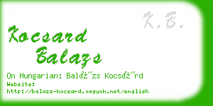 kocsard balazs business card